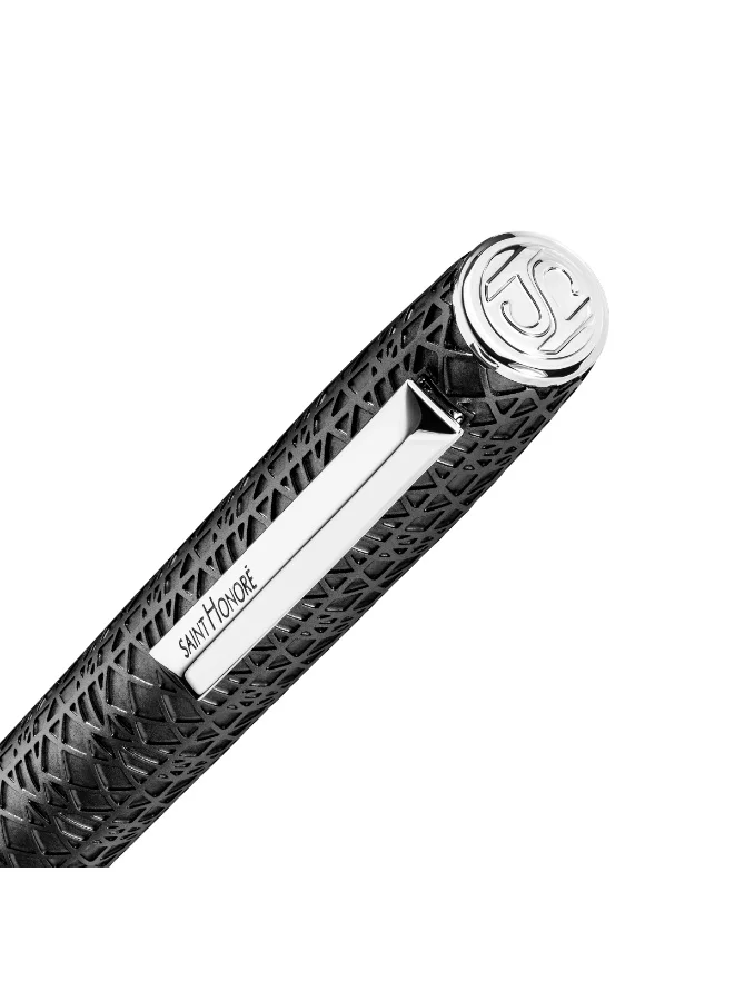 Saint Honore Paris Champ De Mars Black and Silver Pen with Sh Engraving for Men's