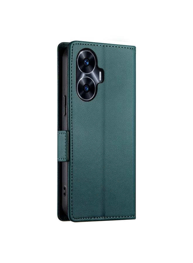 S-TOP Case For Realme C55 4G / Narzo N55 Side Buckle Magnetic Frosted Leather Phone Case - Image 3