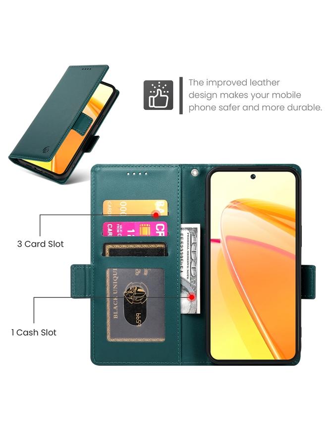 S-TOP Case For Realme C55 4G / Narzo N55 Side Buckle Magnetic Frosted Leather Phone Case - Image 4