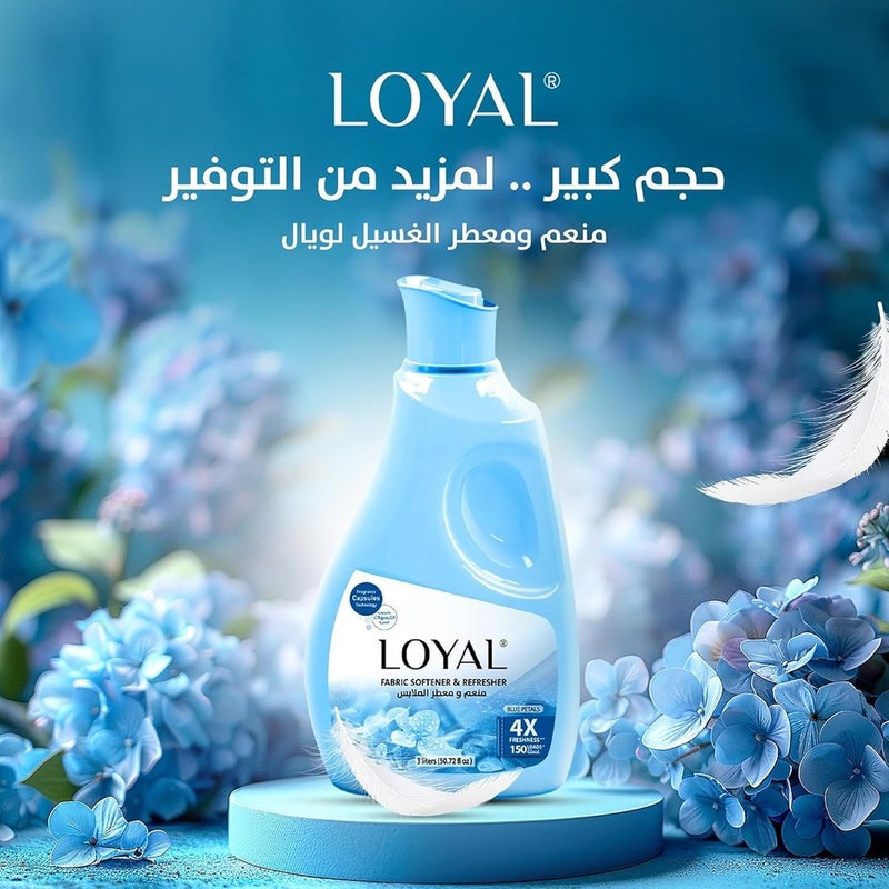 Loyal Fabric Softener And Freshener with Blue Petals Fragrance Capsule 4X Freshness, up to 150 Loads | 3000 ML | 101.44 fl oz - Image 2