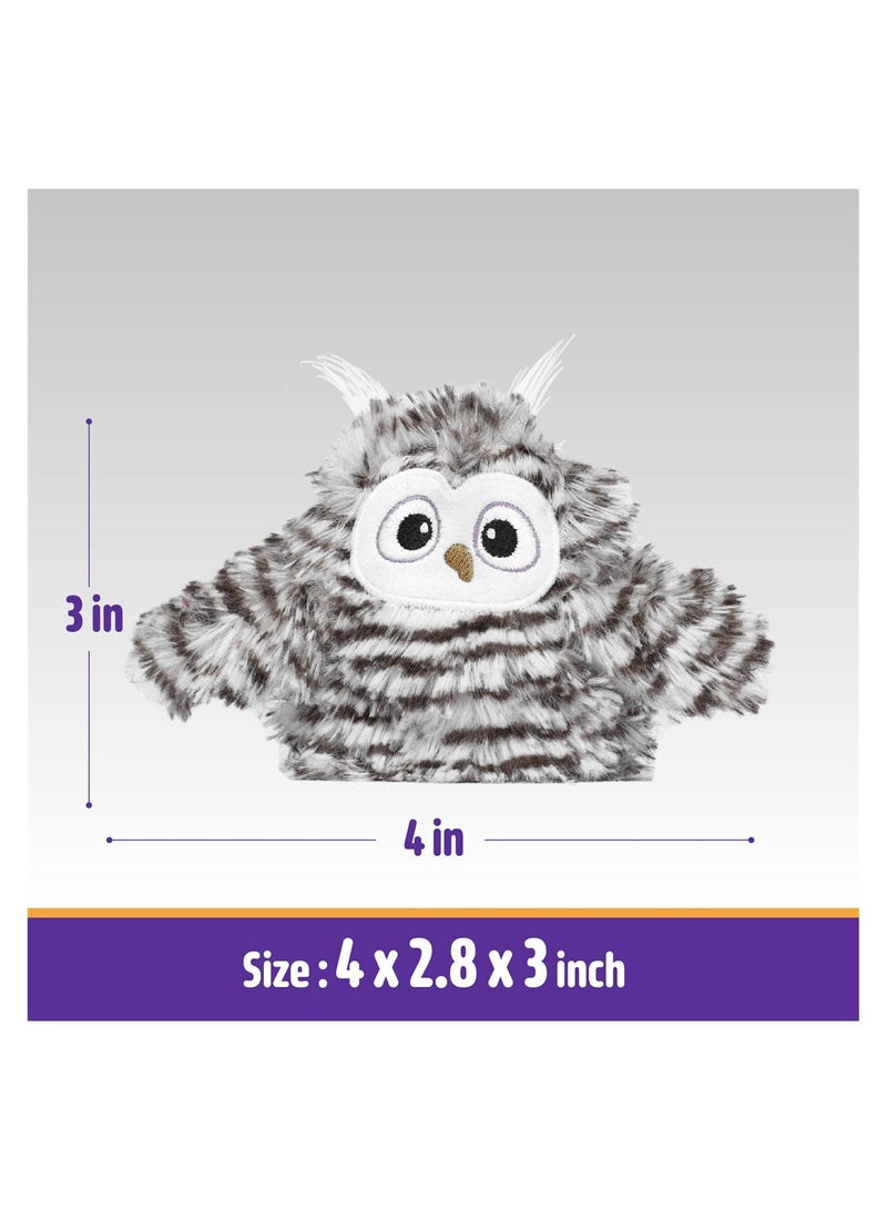 Excefore ألعاب قطة بومة بأجنحة تفاعلية، لعبة بومة تشد الانتباه قابلة لإعادة الشحن مع النعناع البري، ألعاب طيور تطير بأجنحة تضرب تلقائياً لقطة للعب بمفردها في الداخل، لا ملل أبداً - Image 2