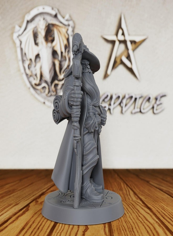 AUSPDICE Unpainted Hero Wizard Miniature- DND Minis Designed for Dungeons and Dragons, Tabletop RPG Fantasy Games, Warhammer TTRPG, Versatile RPG Accessory for Fantasy Gaming Fans-AS619 - Image 2