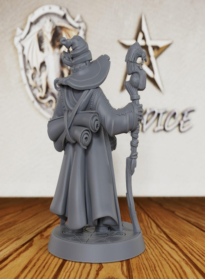 AUSPDICE Unpainted Hero Wizard Miniature- DND Minis Designed for Dungeons and Dragons, Tabletop RPG Fantasy Games, Warhammer TTRPG, Versatile RPG Accessory for Fantasy Gaming Fans-AS619 - Image 3