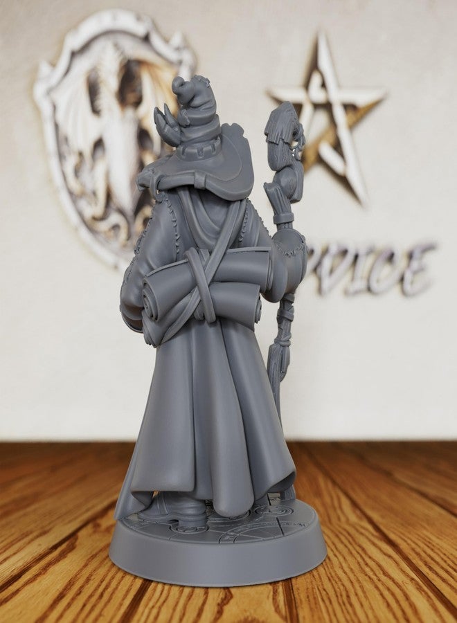 AUSPDICE Unpainted Hero Wizard Miniature- DND Minis Designed for Dungeons and Dragons, Tabletop RPG Fantasy Games, Warhammer TTRPG, Versatile RPG Accessory for Fantasy Gaming Fans-AS619 - Image 4