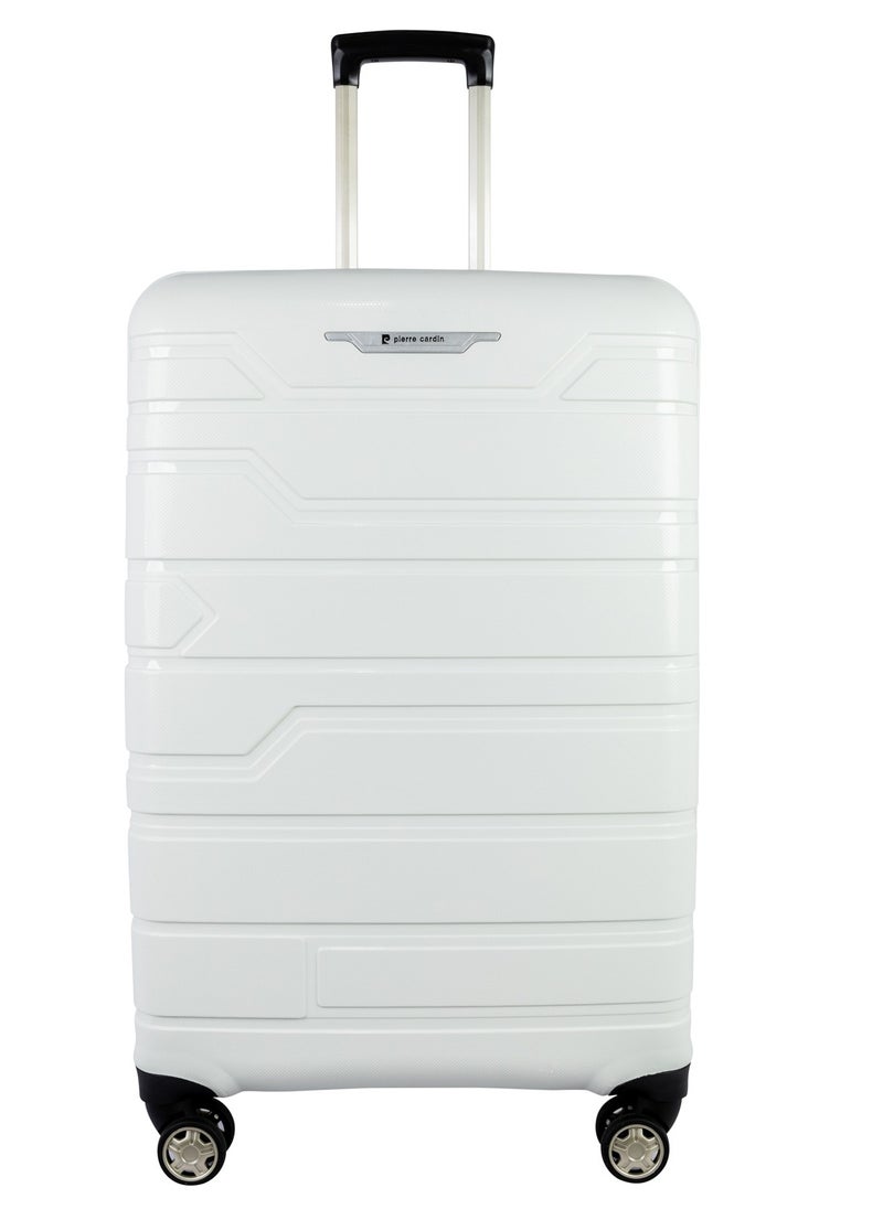 pierre cardin Pierre Cardin Hard Suitcase Trolley Set Of 4 White Large29" (78x52x29),Medium (69x45x26),Cabin(55.5x38x20),Beauty Case(35x29x18)CM  - Image 2