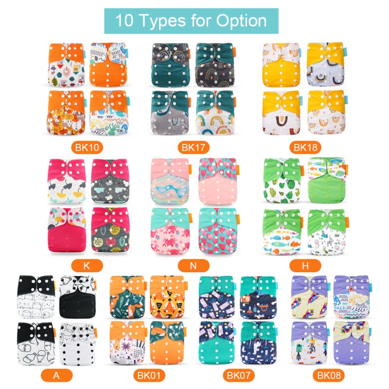Cloth Diaper: Multicolor, Premium Breathable Waterproof Fabric, Washable Reusable - Adjustable 36cm To 46cm, Insert Opening For Stronger Absorbency - Diaper Insert Compatible Cloth Diaper For Babies A - Image 2