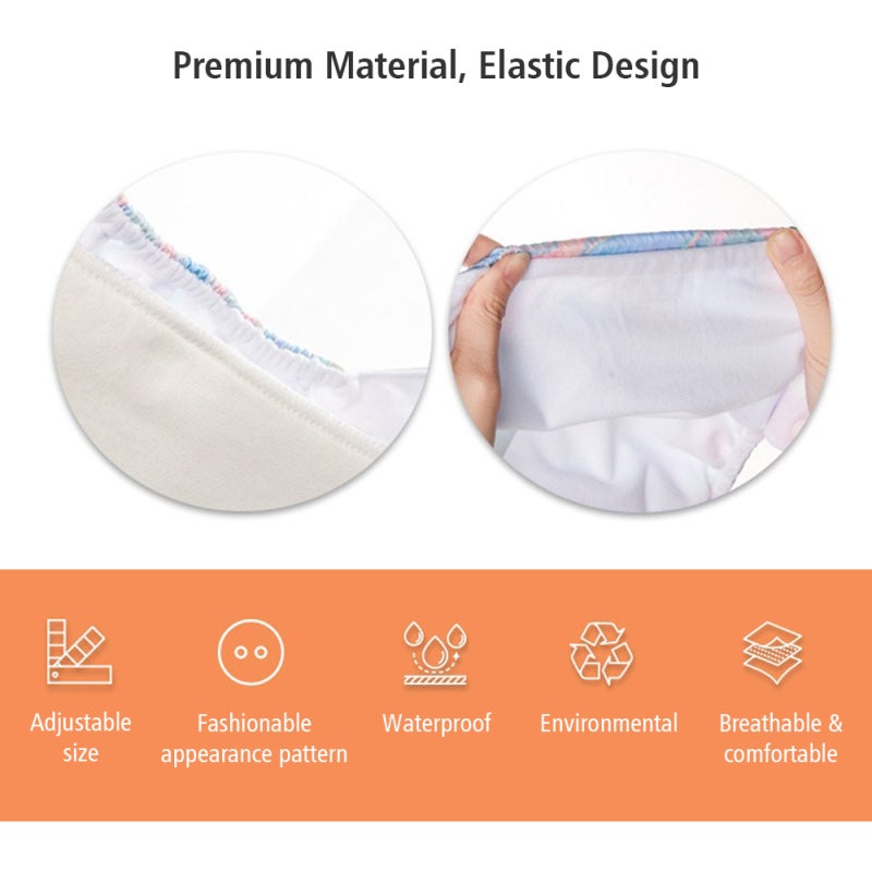 Cloth Diaper: Multicolor, Premium Breathable Waterproof Fabric, Washable Reusable - Adjustable 36cm To 46cm, Insert Opening For Stronger Absorbency - Diaper Insert Compatible Cloth Diaper For Babies A - Image 5