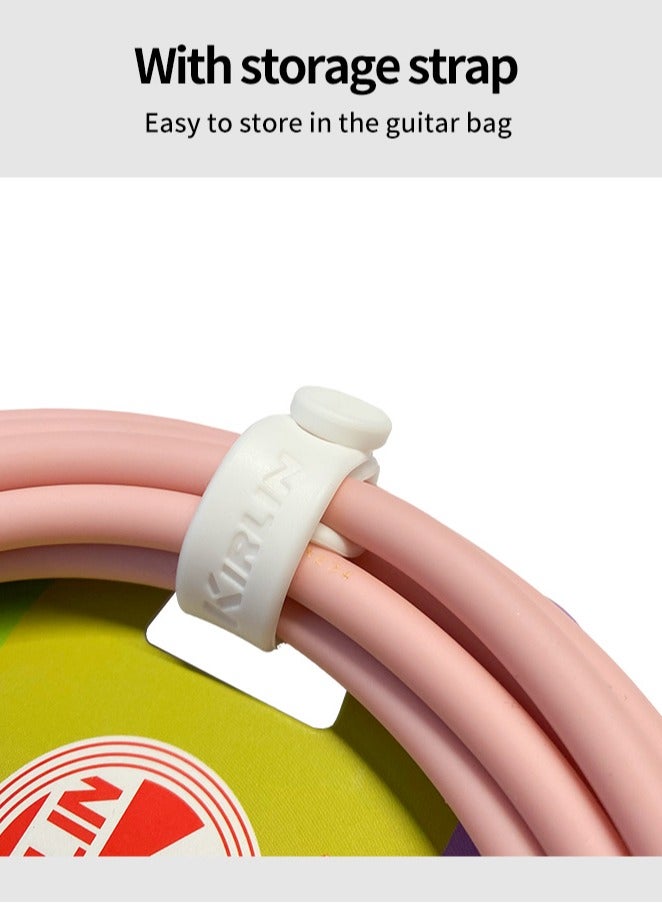 Generic 6M Guitar Cable – Dual Straight Plugs, Model IC-241, Macaron Colors, For Guitar & Bass  - Image 3