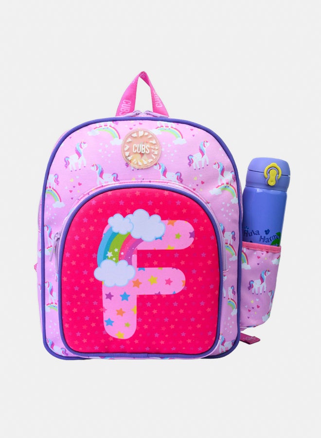 CUBS Nursery Pink Unicorn Letter F Bag - Image 1