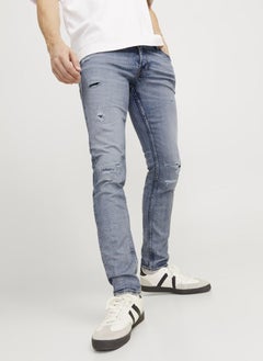 JACK & JONES Mid Wash Distressed Jeans  - Image 3