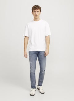 JACK & JONES Mid Wash Distressed Jeans  - Image 5