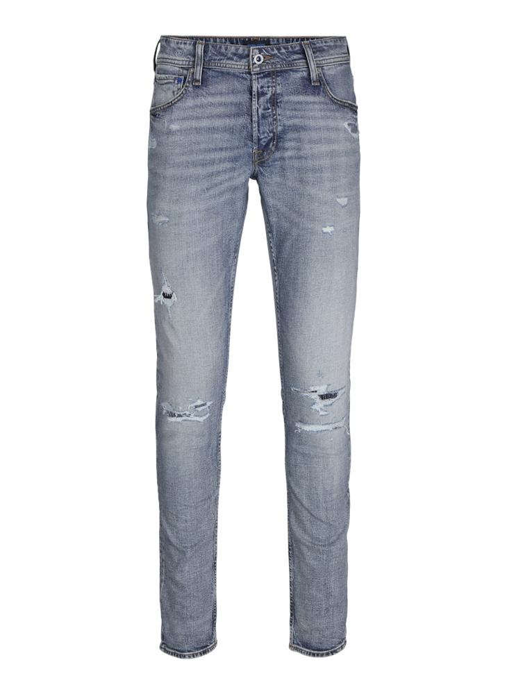 JACK & JONES - Mid Wash Distressed Jeans - Image 1