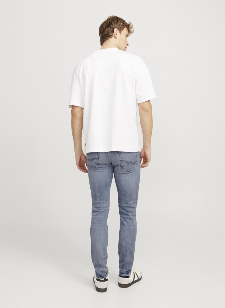 JACK & JONES - Mid Wash Distressed Jeans - Image 1