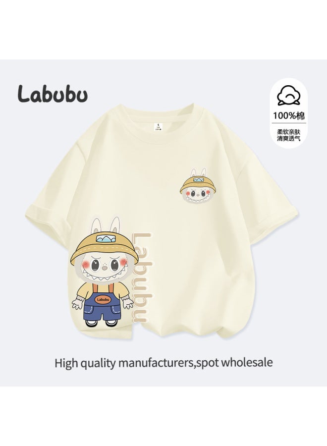 200g Hot Cute Style Cartoon Children's T-shirt Summer Pure Cotton Casual Short-sleeve Top