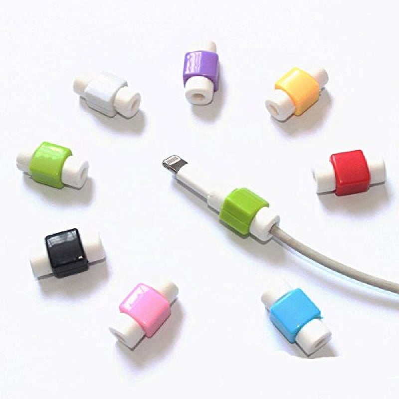 FUNI Practical Cute Cartoon USB Cable Protector Cases, Phone Protect Accessory Flexible Plastic Charger Cable Saver, For IPhone/Ipad Headset Charger Cord 10Pcs, for Cellphone Data Lines - Image 1
