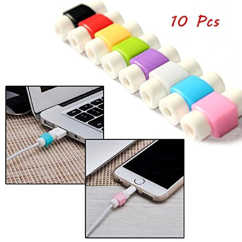 FUNI Practical Cute Cartoon USB Cable Protector Cases, Phone Protect Accessory Flexible Plastic Charger Cable Saver, For IPhone/Ipad Headset Charger Cord 10Pcs, for Cellphone Data Lines - Image 5