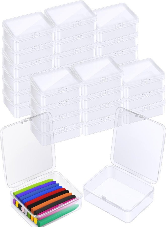 Dcocdeely 30 Pcs Plastic Crayon Box with Lid, Clear Crayon Organizer Crayon Holder Case Crayon Storage Containers for Art Crafts School Classroom Supplies (30) - Image 1