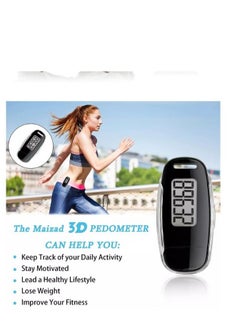 Y&D 3D Pedometer with Clip and Strap, Simple Walking Step Counter, USB Rechargeable Accurate Daily Target Monitor, Exercise Time  - Image 2