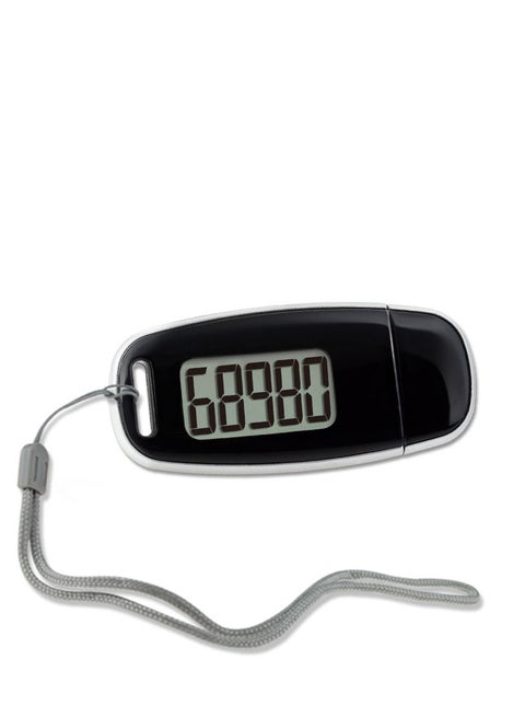3D Pedometer with Clip and Strap, Simple Walking Step Counter, USB Rechargeable Accurate Daily Target Monitor, Exercise Time