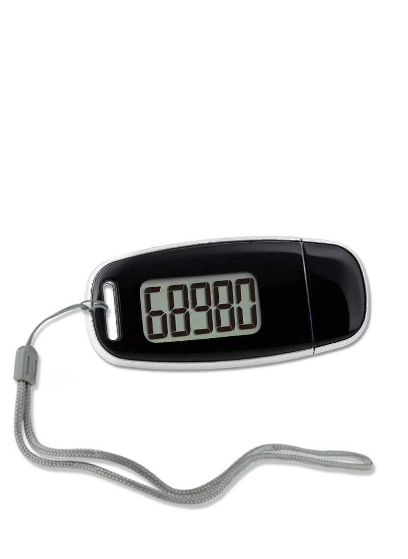 Y&D - 3D Pedometer with Clip and Strap, Simple Walking Step Counter, USB Rechargeable Accurate Daily Target Monitor, Exercise Time - Image 1