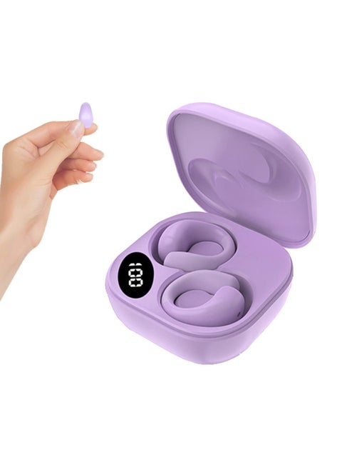 Wireless Bluetooth Open Ear Headphones with Bone Conduction Technology, Small Clip-On Earbuds with Mic for Safe Listening