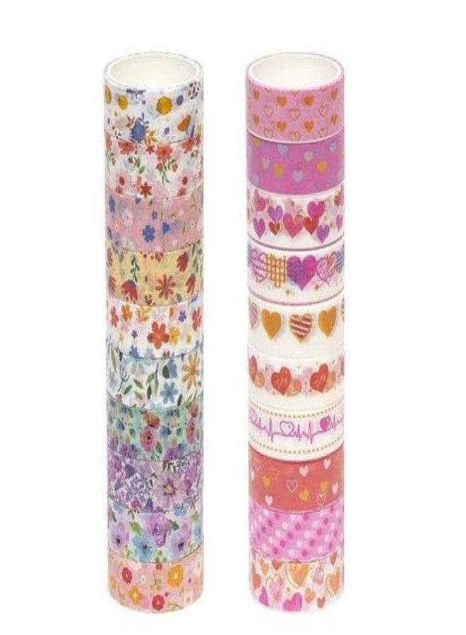Crafty Cuddle Washi Tape Set Multicolor Printed Designs Decorative Japanese Masking Paper Tape for Scrapbooking, Planners, Card/Gift Wrapping, DIY Decor and Craft Supplies - 60 Pcs - Image 4