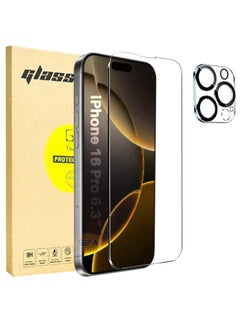 Glass iPhone 16 Pro Screen Protector with Camera Lens Protector, HD 9H Hardness | Shatterproof | Bubble Free | Scratch Resistant Kit for iPhone 16 Pro 6.3" (Boxed, with Installation Tool)  - Image 1