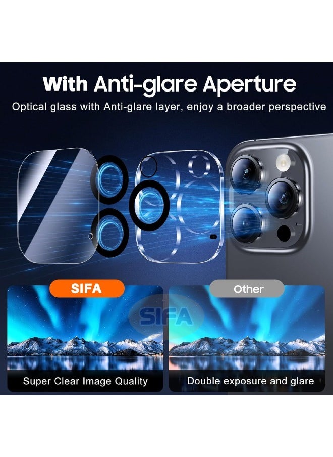 Glass - iPhone 16 Pro Screen Protector with Camera Lens Protector, HD 9H Hardness | Shatterproof | Bubble Free | Scratch Resistant Kit for iPhone 16 Pro 6.3" (Boxed, with Installation Tool) - Image 1