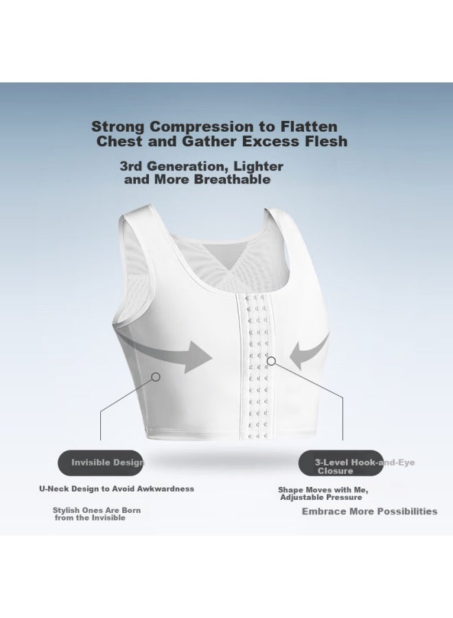 Livex Men's Shapewear Chest Binder Vest Invisible Bandage Anti-bulge Large And Flat Chest Compression Slimming Bodywear