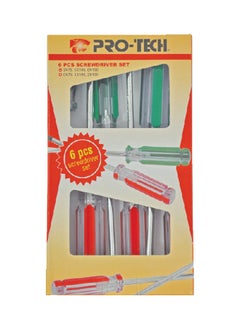 NIBEMINENT 6-Piece Screwdriver Set Silver/Red/Green  - Image 3