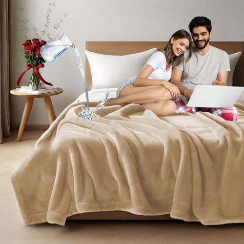 Haltune Waterproof Blanket for Bed - 90‘’ x 80'' King Size, Intimate Blanket for Couples Stain Proof, Intimacy Bed Protector for Lovers - Image 1