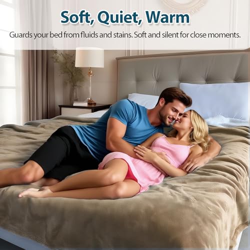 Haltune Waterproof Blanket for Bed - 90‘’ x 80'' King Size, Intimate Blanket for Couples Stain Proof, Intimacy Bed Protector for Lovers - Image 2