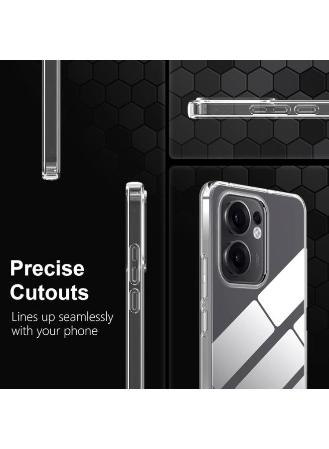 Case Compatible with OPPO Reno 13F 4G/5G Case Crystal Clear Soft TPU Gel Case Flexible Silicone Anti-Scratch Transparent TPU Cover - Clear - Image 5