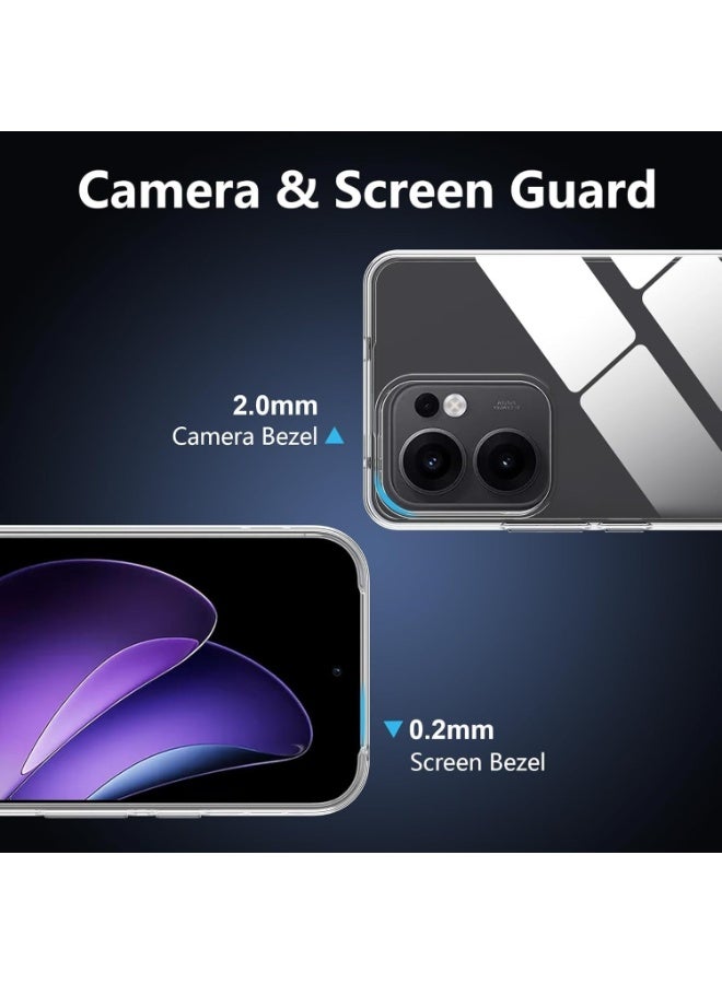 Case Compatible with OPPO Reno 13F 4G/5G Case Crystal Clear Soft TPU Gel Case Flexible Silicone Anti-Scratch Transparent TPU Cover - Clear - Image 4