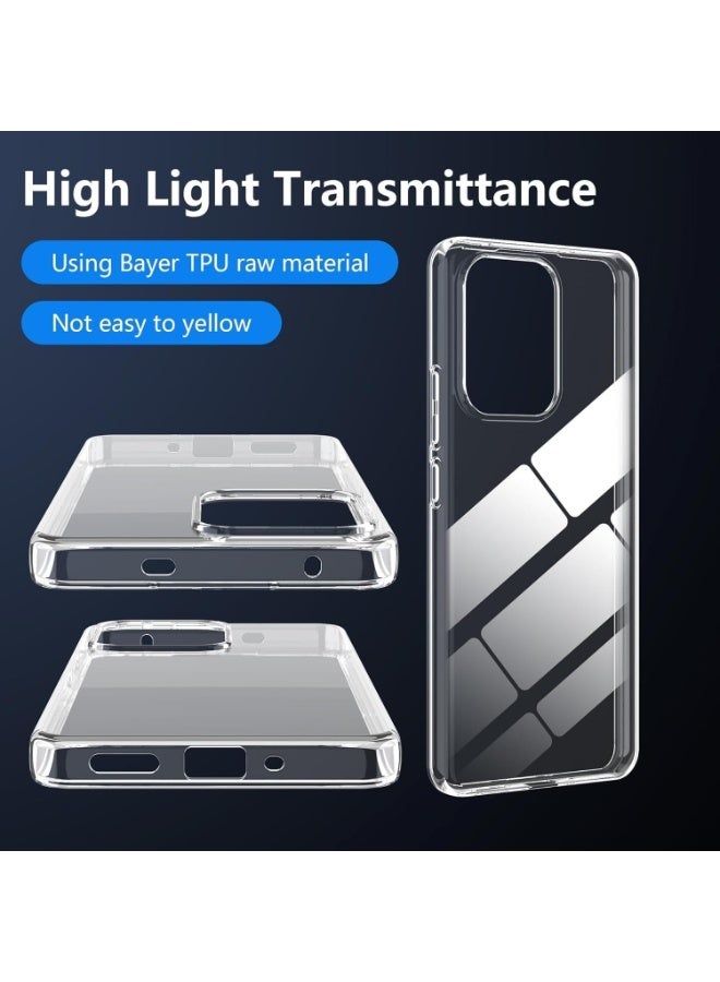 Case Compatible with OPPO Reno 13F 4G/5G Case Crystal Clear Soft TPU Gel Case Flexible Silicone Anti-Scratch Transparent TPU Cover - Clear - Image 3