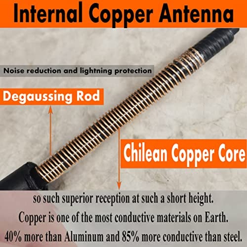 MINILAOMA 7 Inch Flexible Spiral Rubber Antenna for Hyundai Santa Fe (2019 2020), Hyundai Accent (2006-2022), Car Wash Proof - Internal Copper Coil Antenna Mast Replacement - Image 3