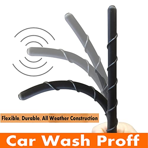 MINILAOMA 7 Inch Flexible Spiral Rubber Antenna for Hyundai Santa Fe (2019 2020), Hyundai Accent (2006-2022), Car Wash Proof - Internal Copper Coil Antenna Mast Replacement - Image 4