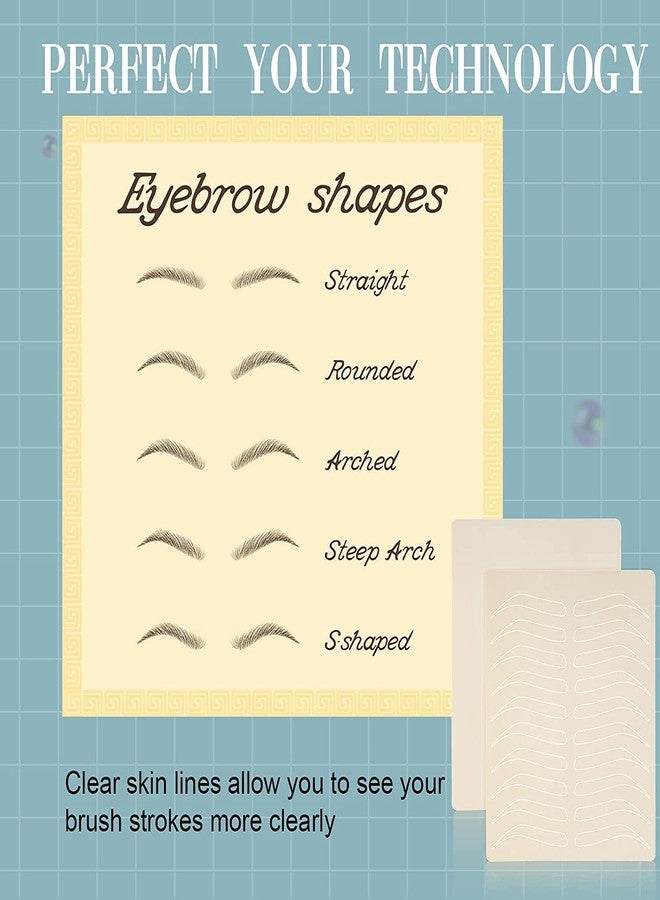 Aravli Microblading Practice Skin Inkless Double Sided Microblading Supplies Practice Eyebrow Tattoos Skin for Makeup Practice, Beginners Artist Permanent Silicone Practice Sheets - Image 4