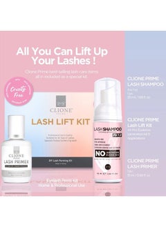 CLIONE PRIME Lash Lift Kit - Eyebrow Lamination kit 15 Applications Eyelash Perm Kit Home & Professional Use Eyelash Lift Kit Lash Perm Kit Made in Korea Eyebrow Lift Kit  - Image 3