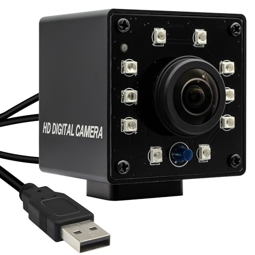 Magnolia 1080P Day&Night Vision USB Camera with Auto IR-Cut Switching, 166Degree Fisheye Lens Wide Angle Webcam, OV2710 30FPS/60FPS/120FPS High Speed Security Camera Plug&Play for Remote Monitoring/3D Printer - Image 1