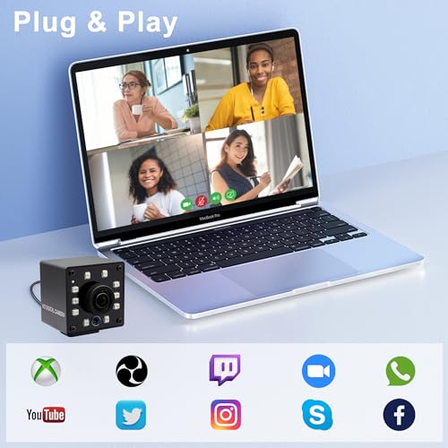 Magnolia 1080P Day&Night Vision USB Camera with Auto IR-Cut Switching, 166Degree Fisheye Lens Wide Angle Webcam, OV2710 30FPS/60FPS/120FPS High Speed Security Camera Plug&Play for Remote Monitoring/3D Printer - Image 5