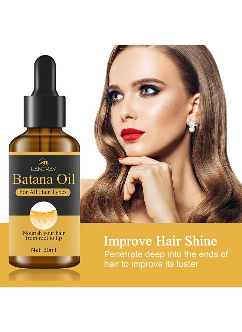 LANEMAY - Batana Oil for Hair Growth，100 Percent Pure Batana Oil Organic，Promotes Hair Wellness for Men& Women Enhances Hair & Skin Radiance Hair Oil（30ml） - Image 1