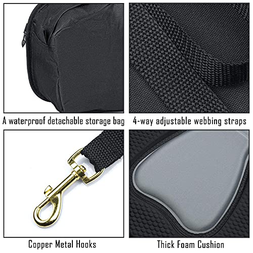 WOOWAVE Kayak Seat Padded Deluxe Paddleboard Seat Adjustable Boat Seat Cushioned Fishing Seats High Back Comfortable Backrest Support with Detachable Back Storage Bag for Universal Sit - Image 4