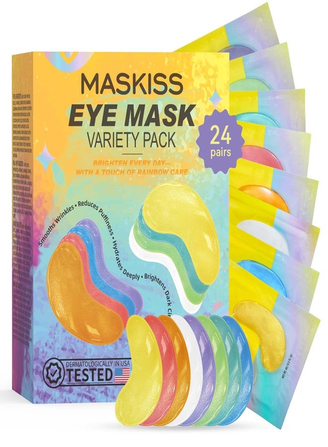 Maskiss Under Eye Patches Variety Pack (24 Pairs), Eye Masks for Dark Circles Puffy Eyes With 8 Colors (3 Pairs/Color), Vegan Skin Care Gifts for Women - Image 1