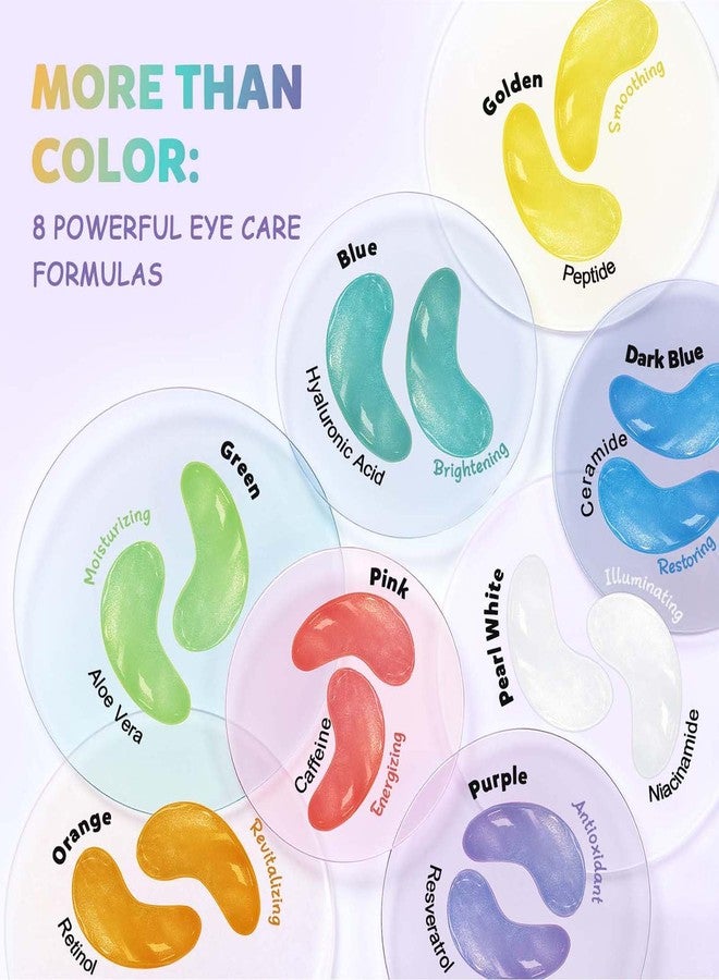 Maskiss Under Eye Patches Variety Pack (24 Pairs), Eye Masks for Dark Circles Puffy Eyes With 8 Colors (3 Pairs/Color), Vegan Skin Care Gifts for Women - Image 4