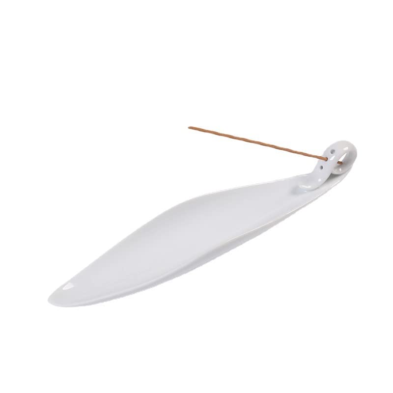 9" White Porcelain Incense Holder with 3 Holes - Perfect for Spa, Meditation, Yoga, Home & Office