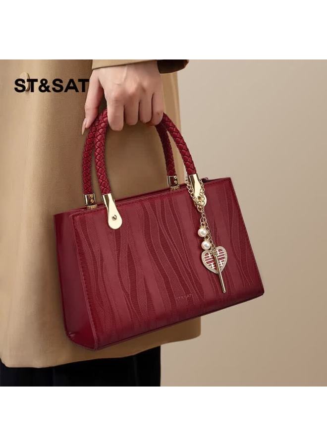 St&sat Women's Handbag, Wedding Bag, Light Luxury Crossbody Bag, Red Tote Bag, Chinese-style Wedding Gift, Gift Box Packaging - Image 1
