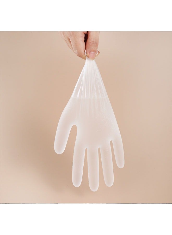100 disposable PVC gloves, food grade vinyl transparent gloves, used for kitchen cleaning, baking catering, beauty salon protection, etc - Image 2