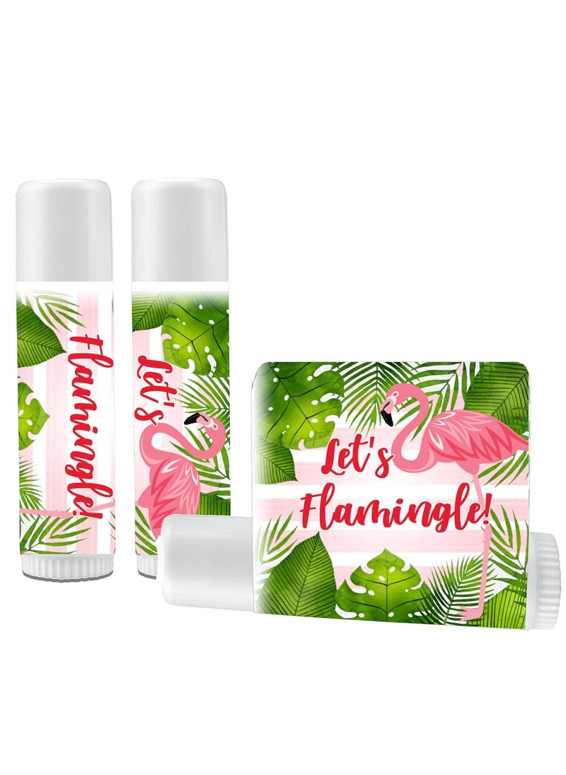 Botanical Bars - 12 Flamingo Lip Balms  Lets Flamingle  Flamingo Party Favors  Flamingo Party  Flamingo Bridal Shower  Flamingo Birthday - Image 1