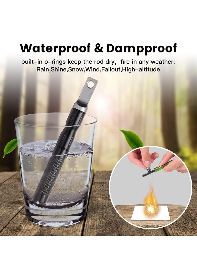 Excefore EXCEFORE 3 Pcs Compact Fire Starter Sticks with Scraper Striker Fire Steel Strikes Survival Flint Fire Steel Spark Magnesium Rod for EDC, Emergency Survival Kits, Camping, Hiking, Bush-Craft  - Image 4